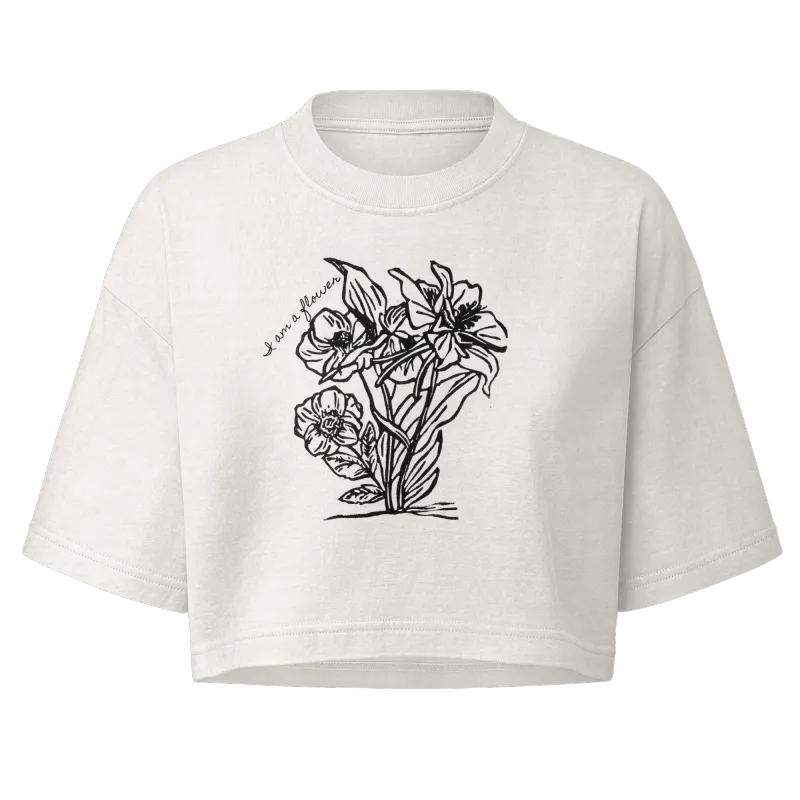 I am a Flower Cropped T-Shirt