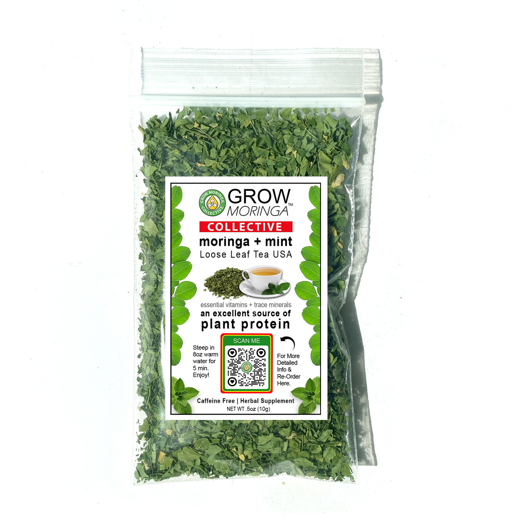 USA Moringa + Mint Tea Loose Leaf