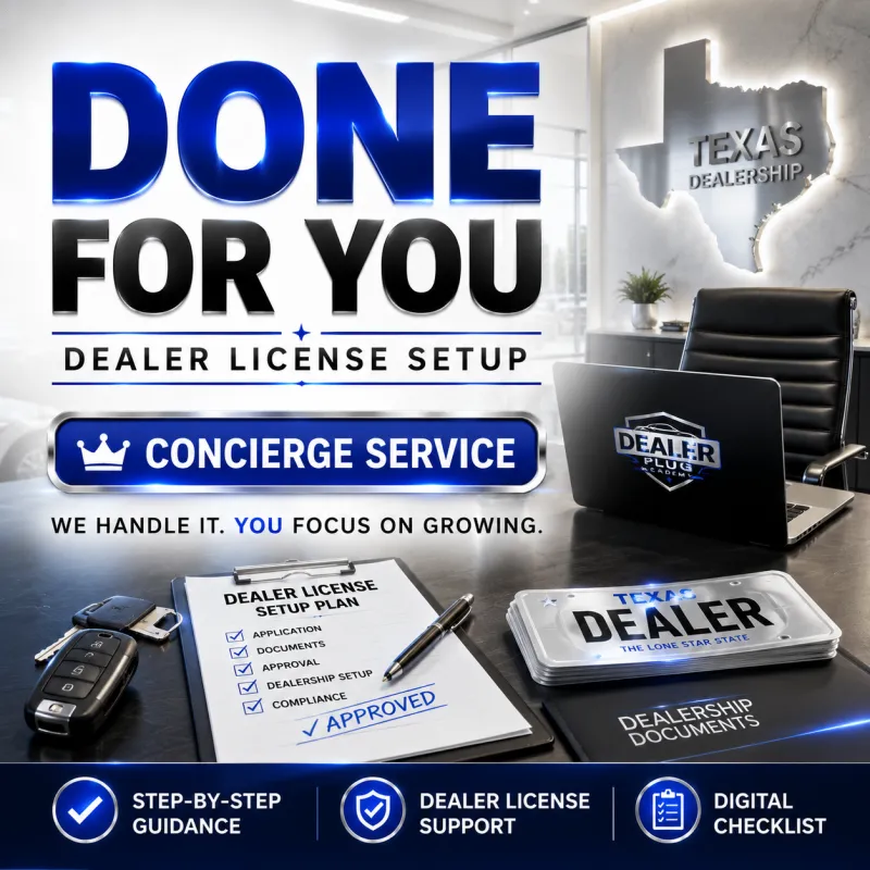 Done For You Dealer License Setup