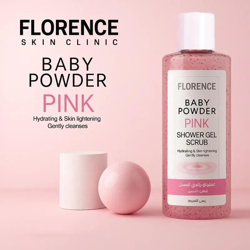 FLORENCE SHOWER GEL SCRUB BABY POWDER 500ML