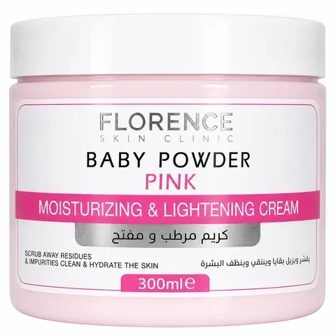 FLORENCE MOISTURIZING & LIGHTENING CREAM BABY POWDER 300ML