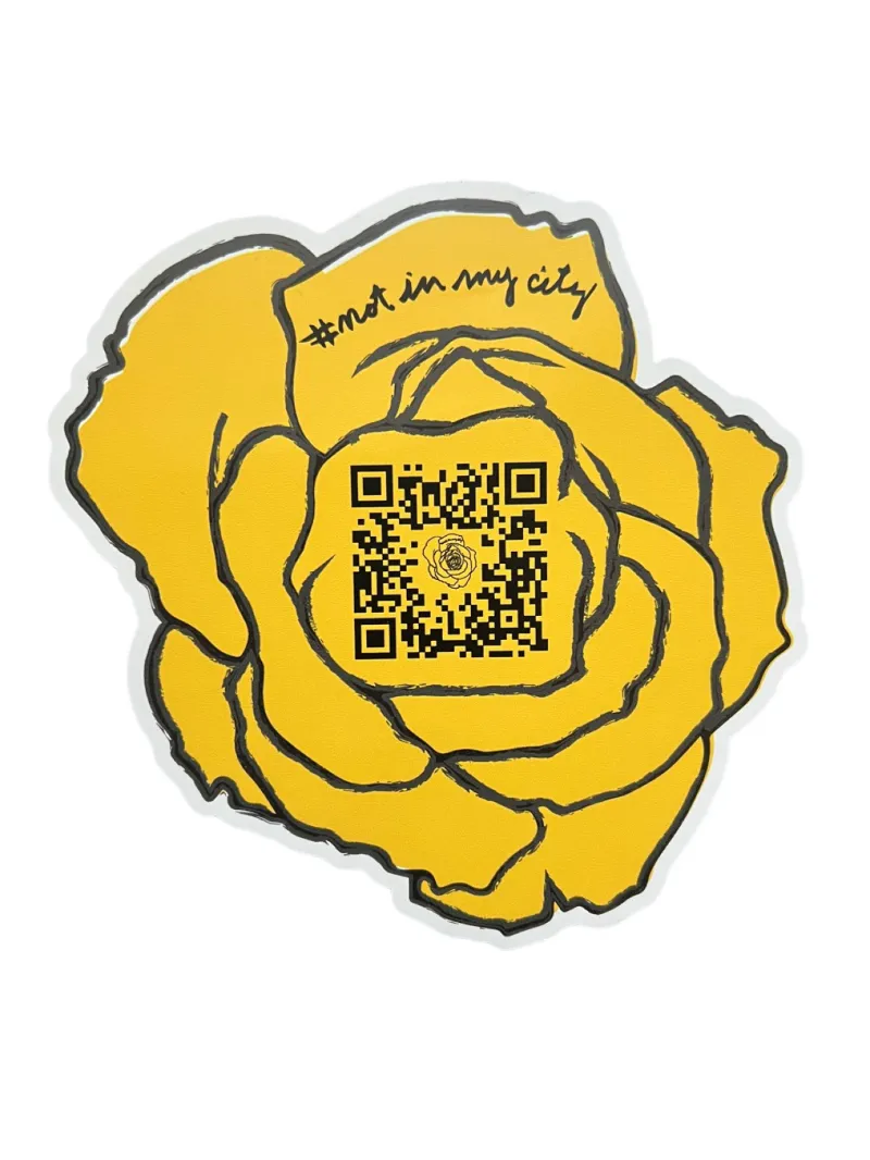 2" x 2" NIMC Small Rose Decal