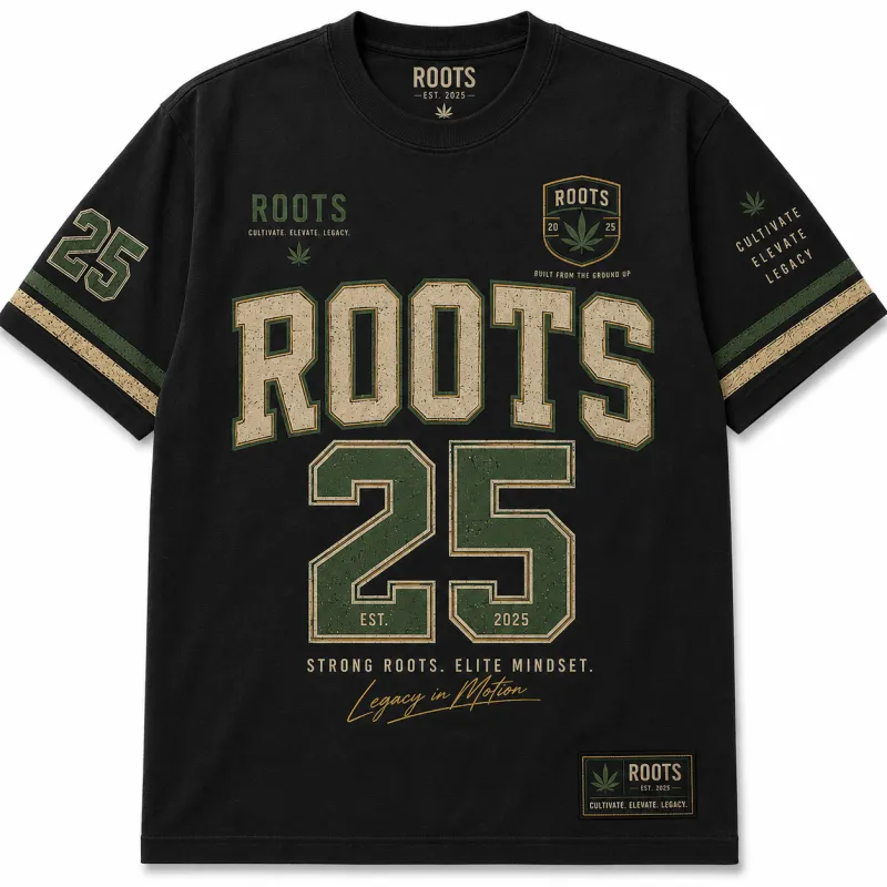 Vintage varsity cannabis tee