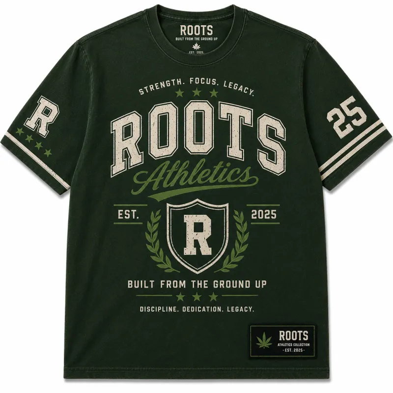 Athlete Varsity style green athletics T-shirt