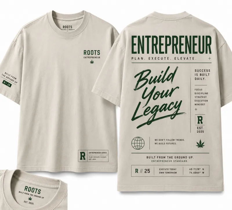 Minimalist streetwear entrepreneur T-shirt