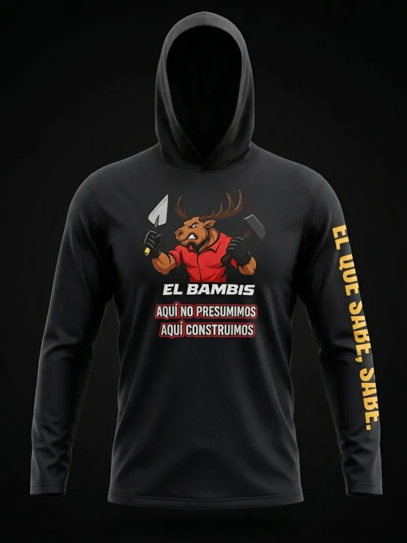 Playera Negra El Bambis Construction