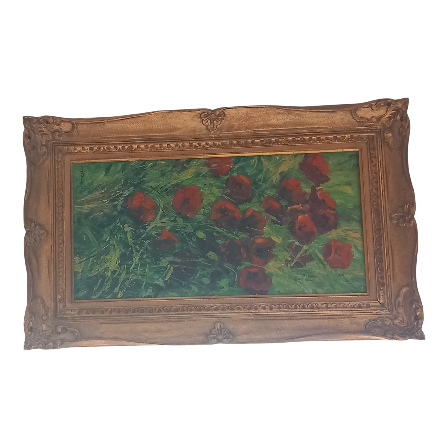 Huile sur toile " Les coquelicots" signée