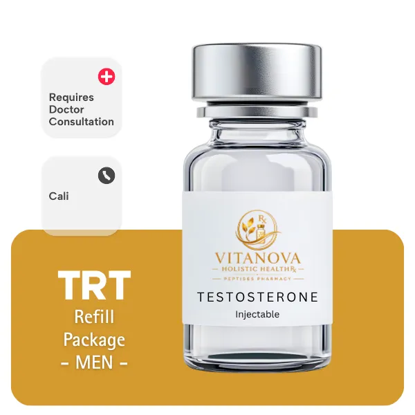 TRT CALI  Men's Refill Package 60 days (Cypionate 200mg/mL 10mL + Anastrozole 24×1mg)