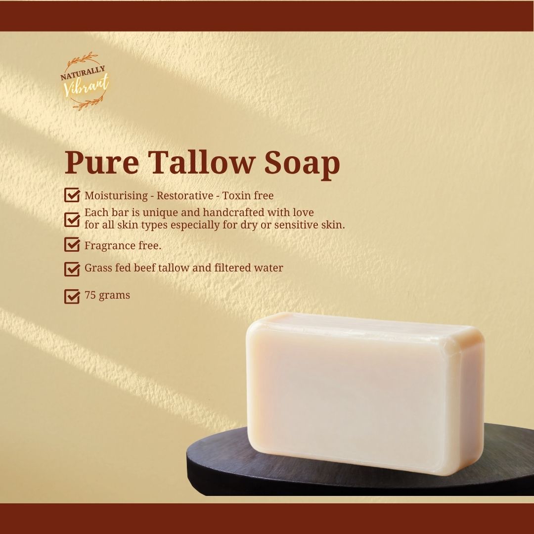 Naturally Vibrant Pure Tallow Soap 75g