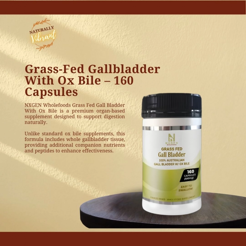 Grass-Fed Gallbladder With Ox Bile 160 Capsules