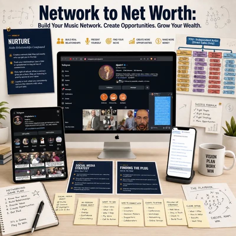 Network to Net-worth: Build your music network. Create Opportunities. Grow Your Wealth 