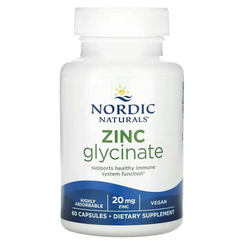 Nordic Naturals Zinc Glycinate - 60 Capsules