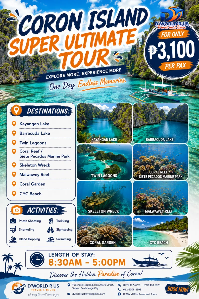 CORON SUPER ULTIMATE DAY TOUR 