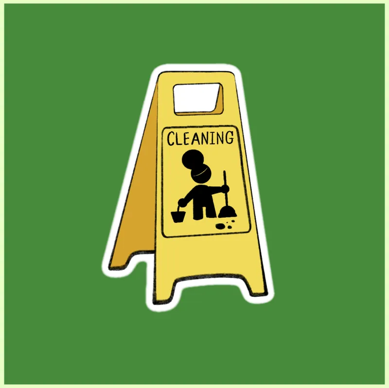 Cleaning Sticker
