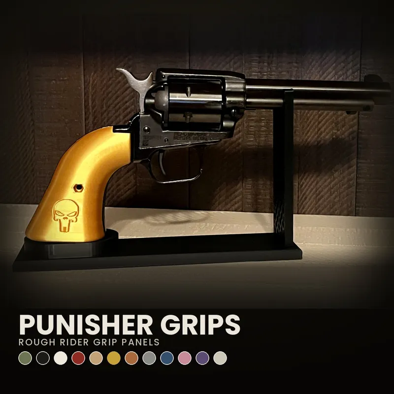 Heritage Rough Rider Grips – Punisher Skull