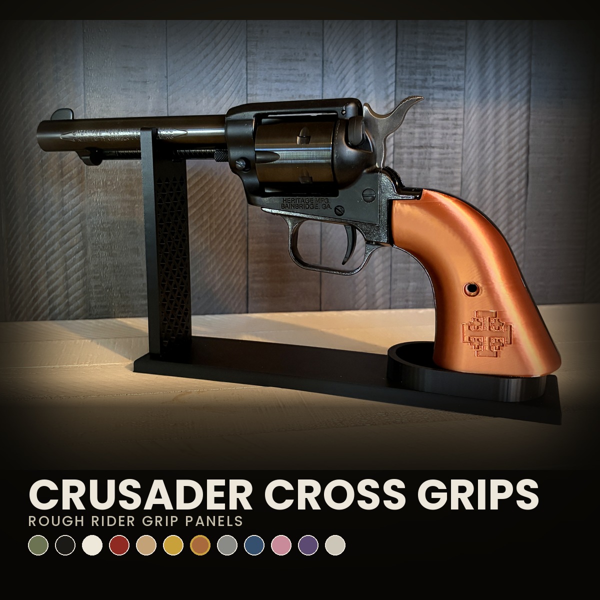 Custom Rough Rider Grips Crusader Cross