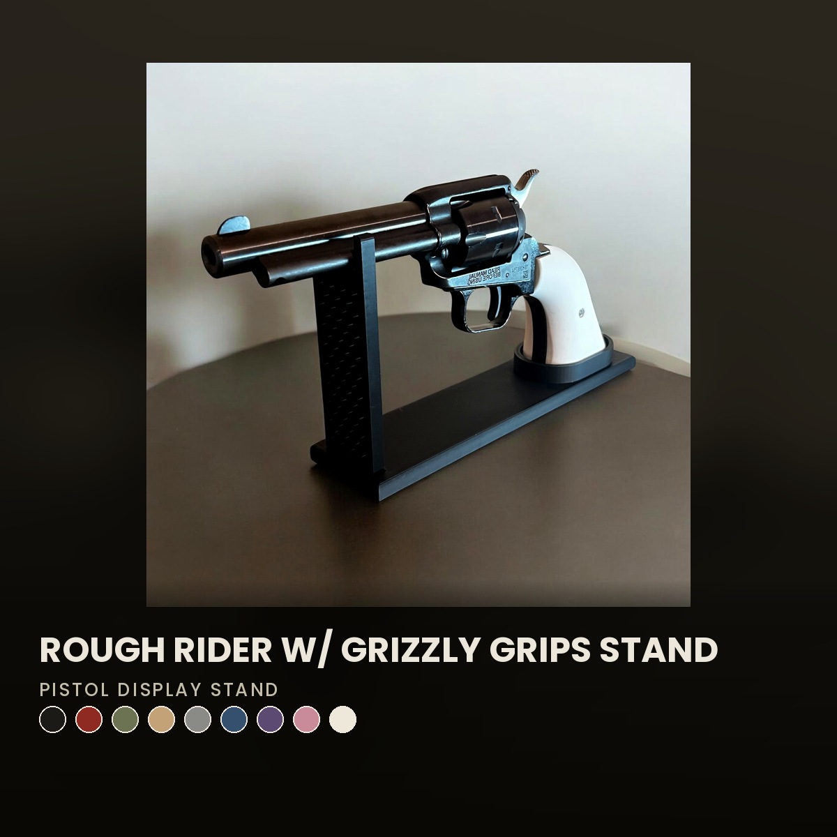 Rough Rider w/Grizzly Grips Stand - Custom 3D Printed Display