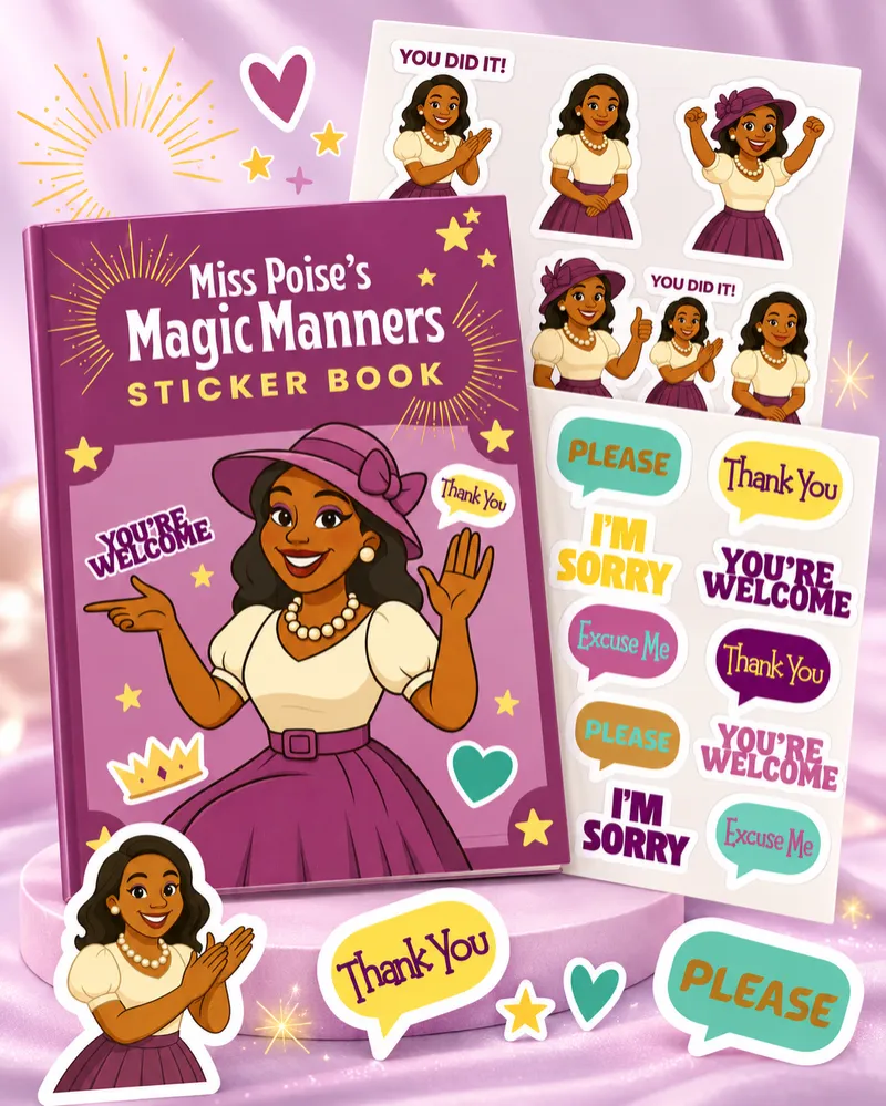 Miss Poise’s Printable Sticker Sheets – Magic Manners Collection
