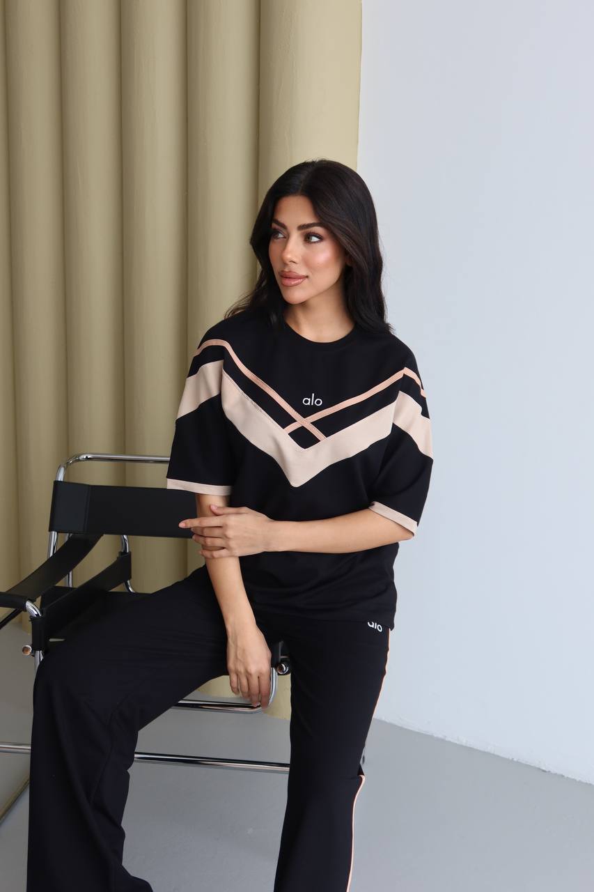 Alo Geo co-ord set - Black