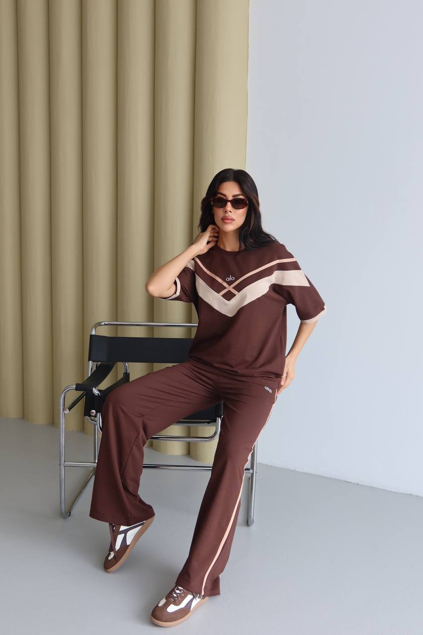 Alo Geo co-ord set - Brown