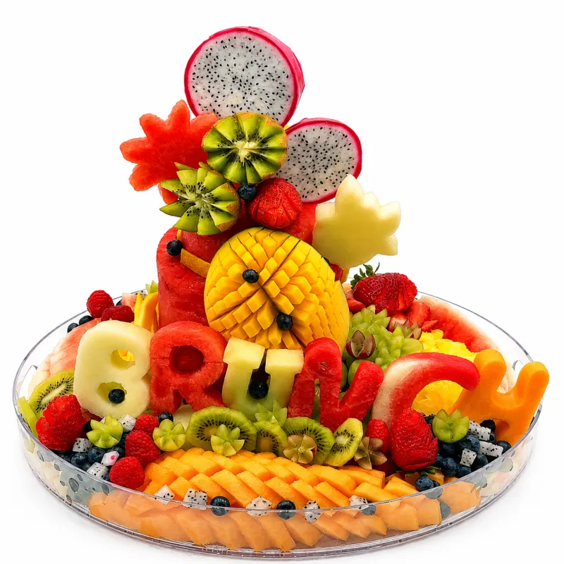 CUSTOM BIRTHDAY FRUIT ARRANGEMENT