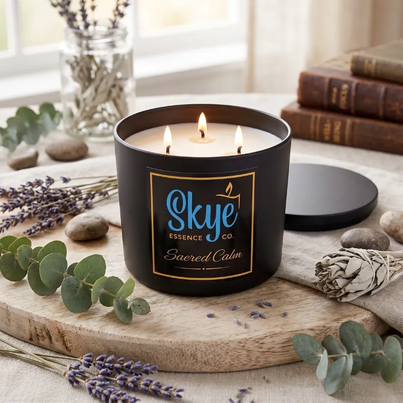 Sacred Calm 3-Wick Candle — Hand-Poured Premium Scent