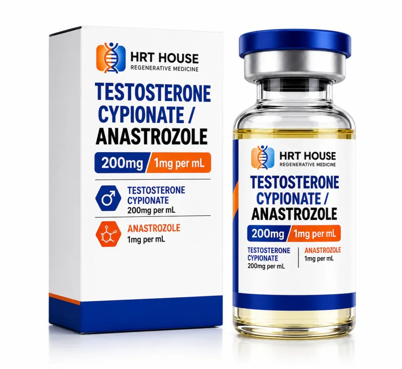 Testosterone Cypionate / Anastrozole 200mg  1mg/mL