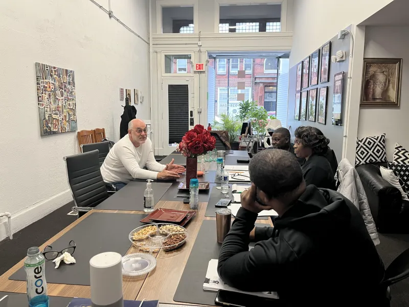 Members around the table at Title Training with Andrew Monastra