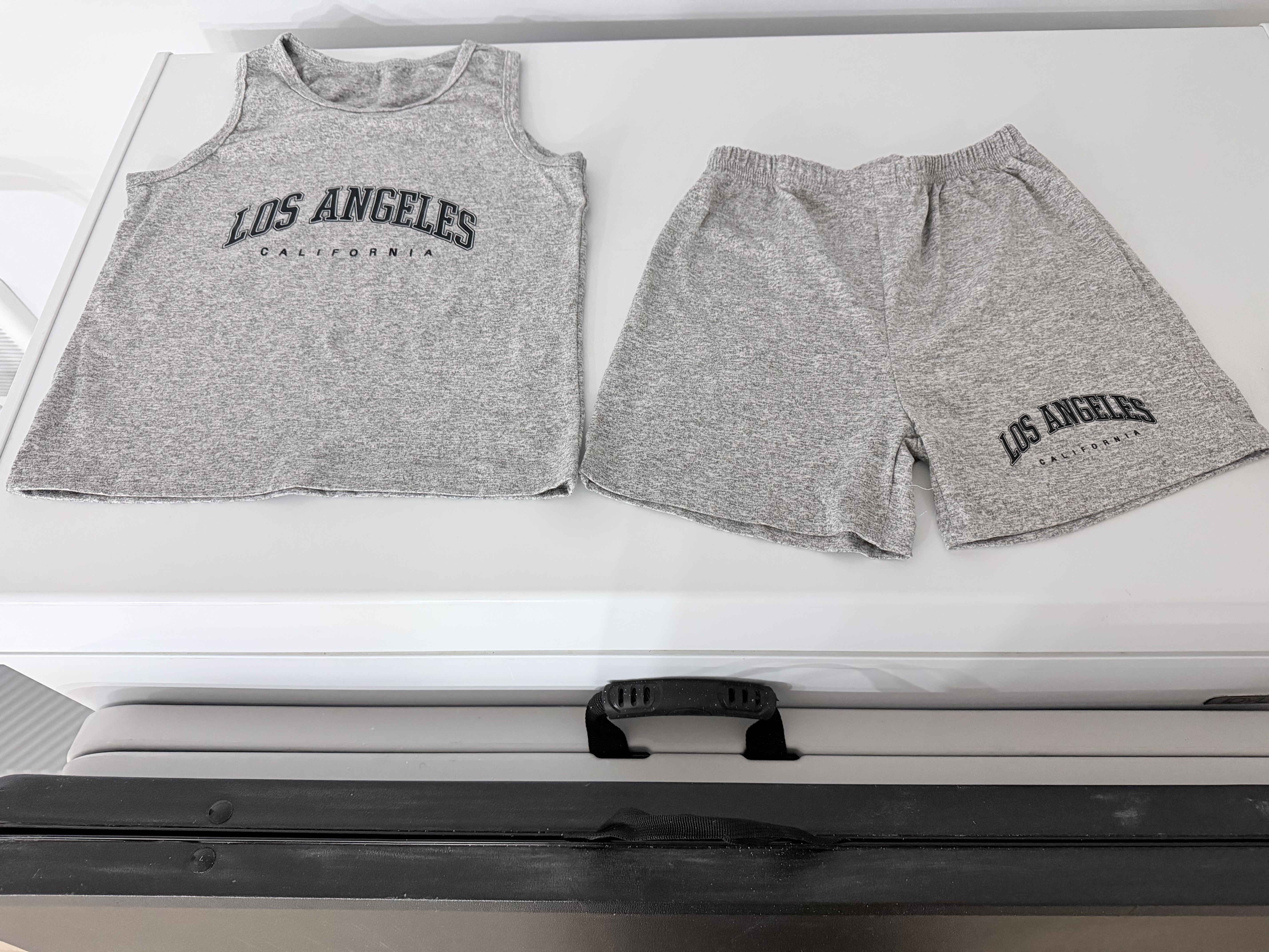 Los Angeles California Gray Tank & Shorts Set