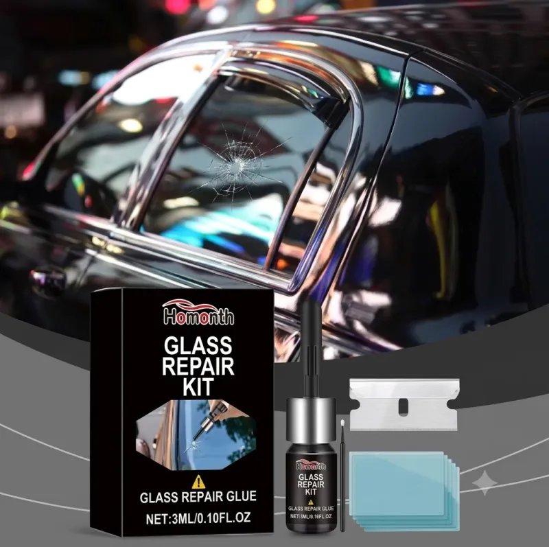 Car window crack repair film