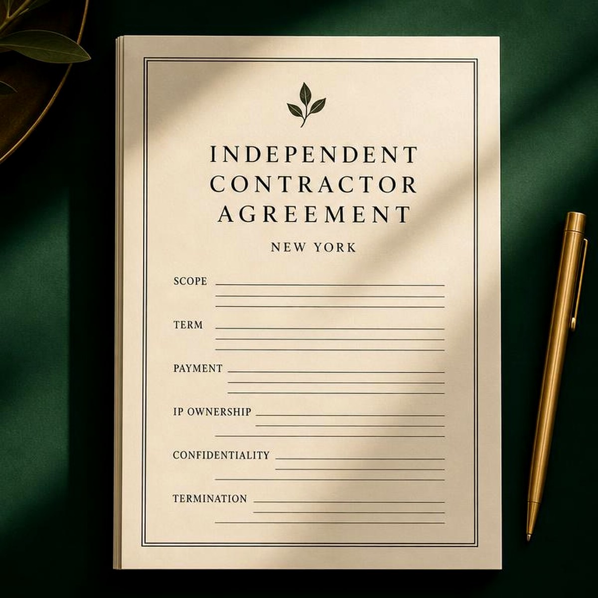 Independent Contractor Agreement — New York