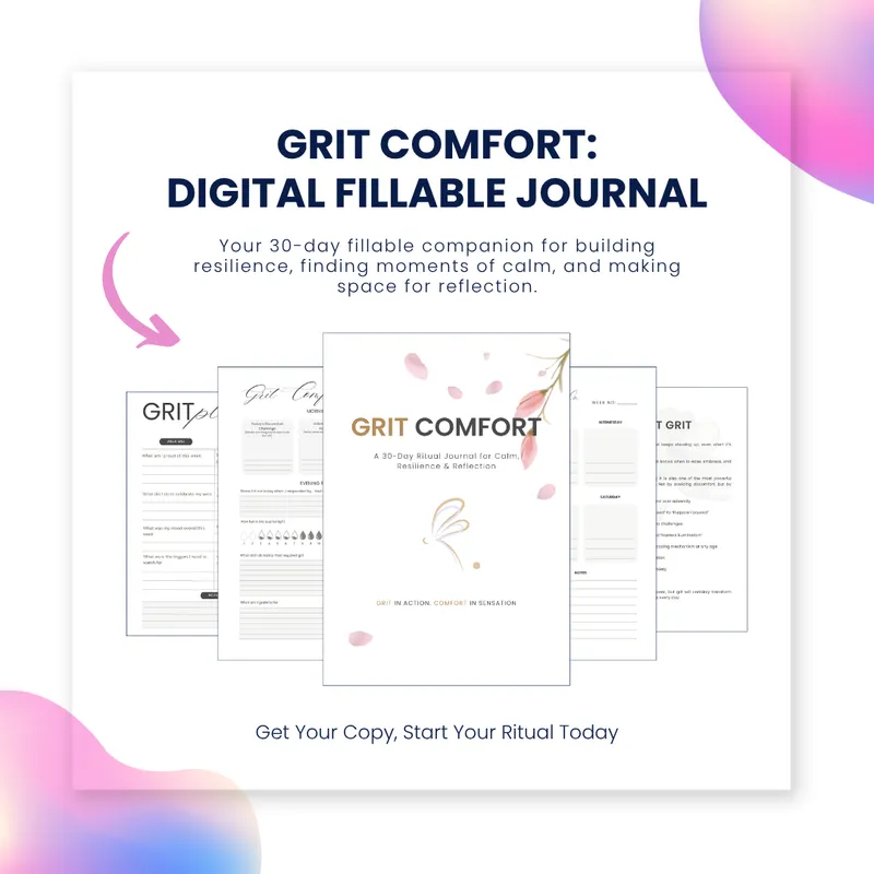 Grit Comfort 30-Day Digital Journal: Guided Reflection for Calm & Resilience (PDF)