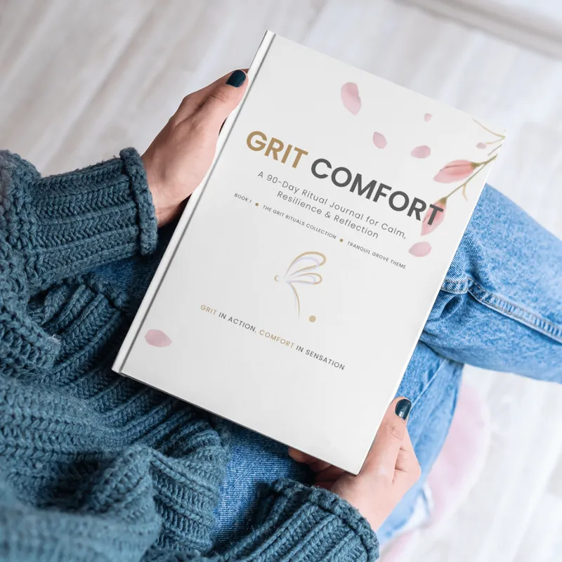 Grit Comfort Journal (Tranquil Grove Theme): 90-Day Guided Reflections for Resilience & Calm