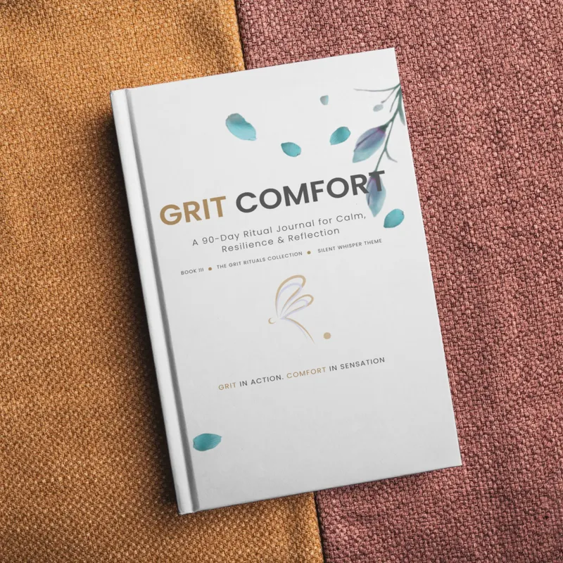 Grit Comfort Journal (Silent Whisper Theme): 90-Day Guided Reflections for Resilience & Calm
