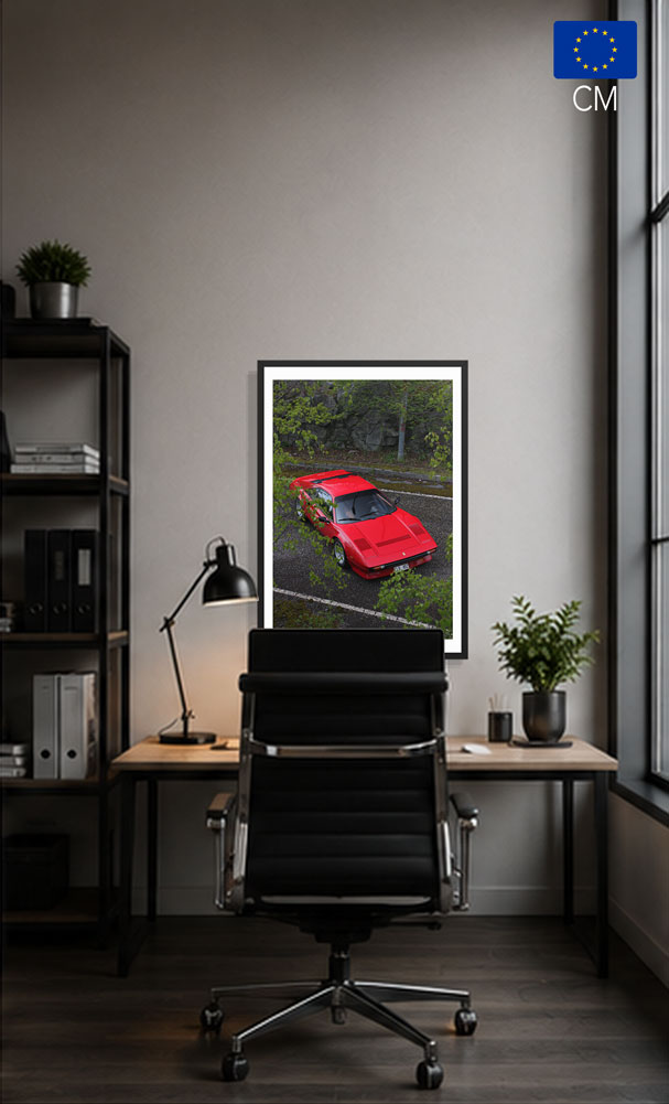 Ferrari 308 GTB QV - Framed print of the Stallion (cm)
