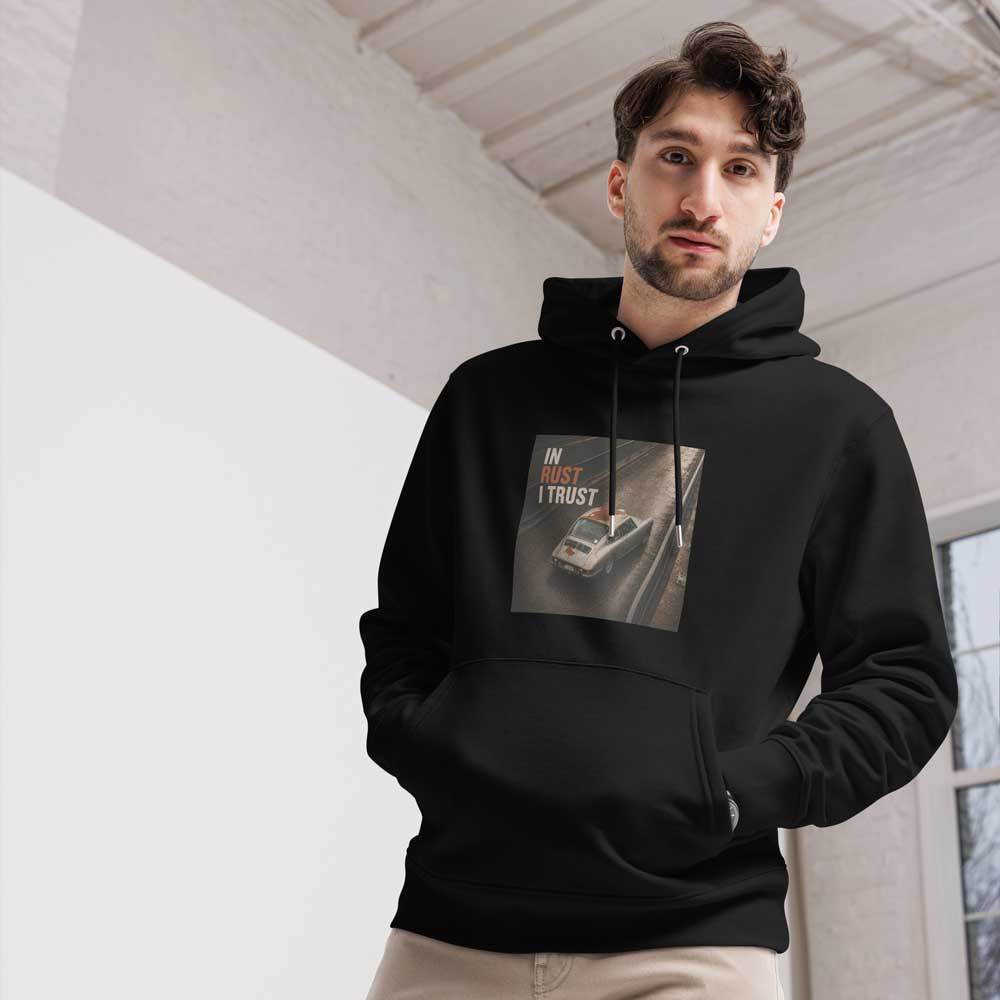 “In Rust I Trust” Porsche 912 Eco Hoodie