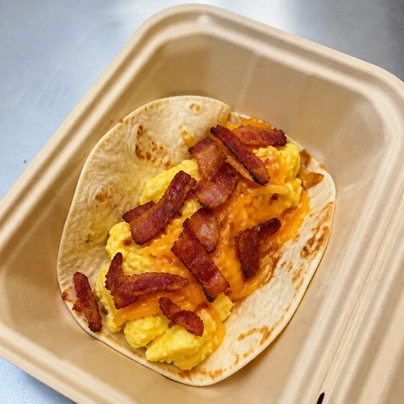 Bacon Egg & Cheese Breakfast Taco