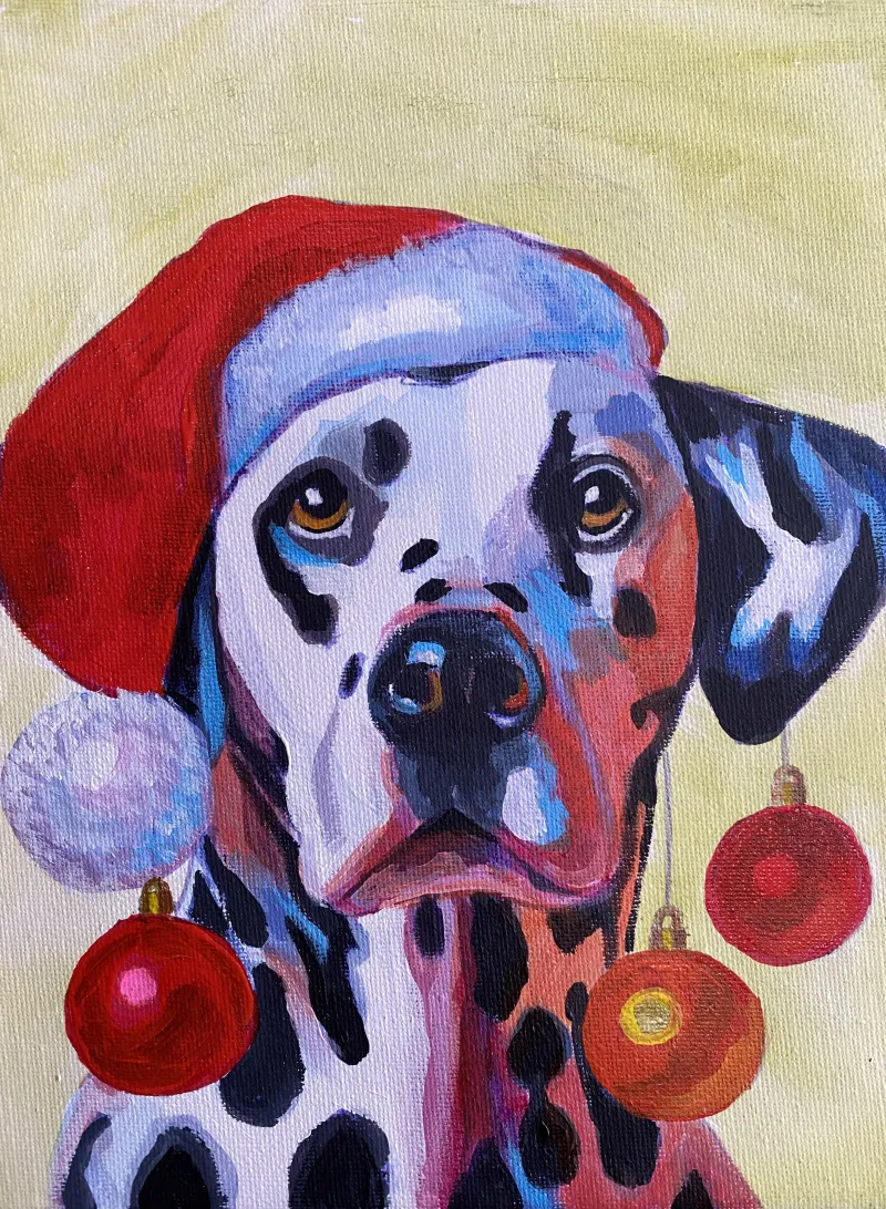 Paint a Festive Dalmation 