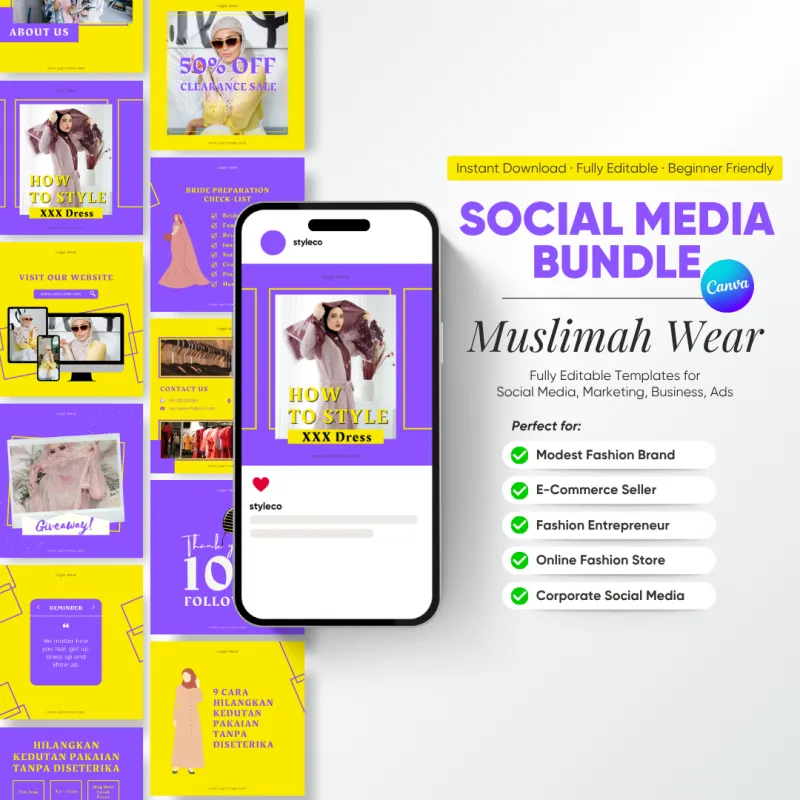 Social Media Bundle – Muslimah Wear Edition
