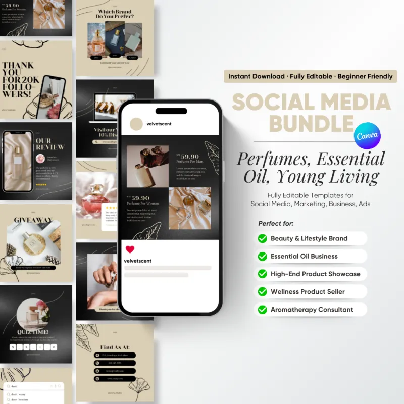 Social Media Bundle – Perfumes, Essential Oil, Young Living Edition