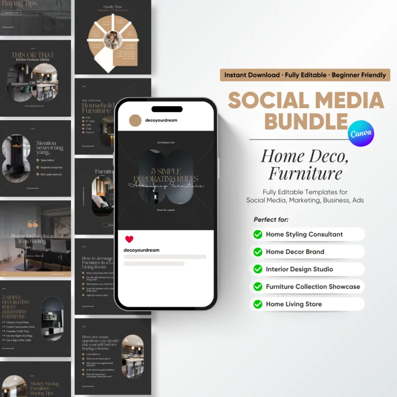 Social Media Bundle – Home Deco, Furniture Edition