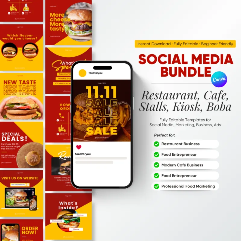Social Media Bundle – Restaurant & Café Edition