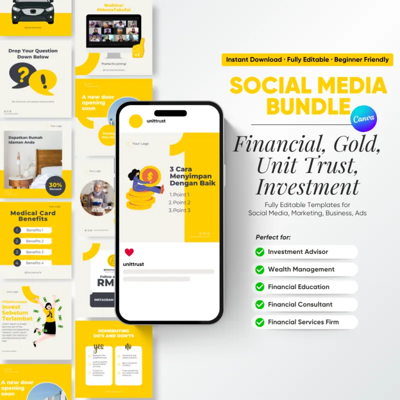 Social Media Bundle – Financial, Gold, Unit Trust, Investment Edition