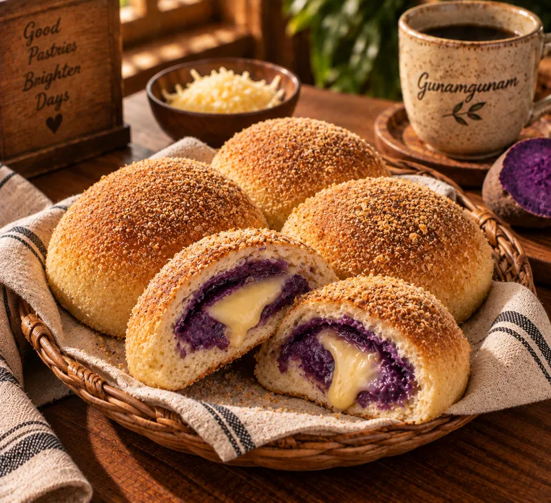 Ube Cheese Pandesal