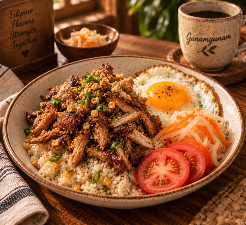 Chicken Adobo Flakes Rice Bowl