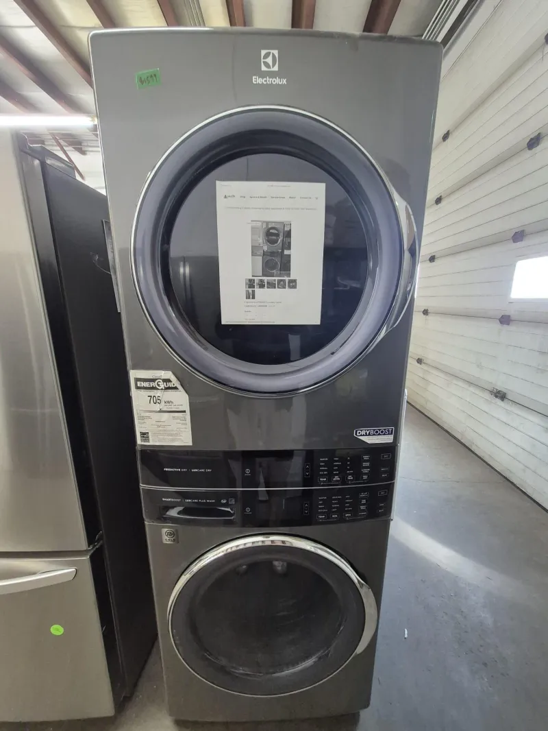 Electrolux ELTE760CAT3 Laundry Tower Washer Dryer Combo in Titanium