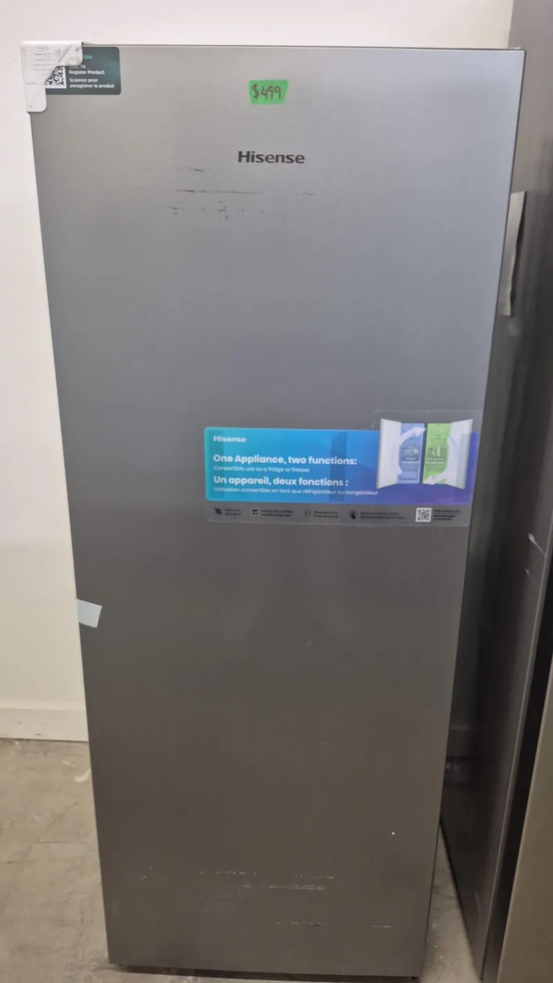 Hisense FV06C7ASE 6 cu.ft Convertible Upright Freezer or Refrigerator Stainless Steel Compact Apartment Unit