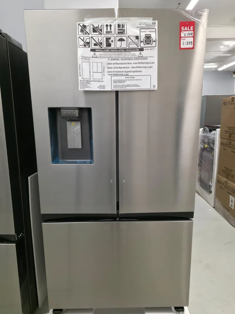Samsung RF27CG5400SR Counter-Depth French Door Fridge – 26 Cu.Ft, 4 Types of Ice, Stainless Steel