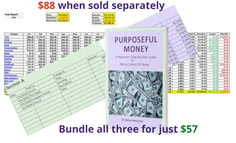Purposeful Money PDF and Trackers Bundle - 35% Off