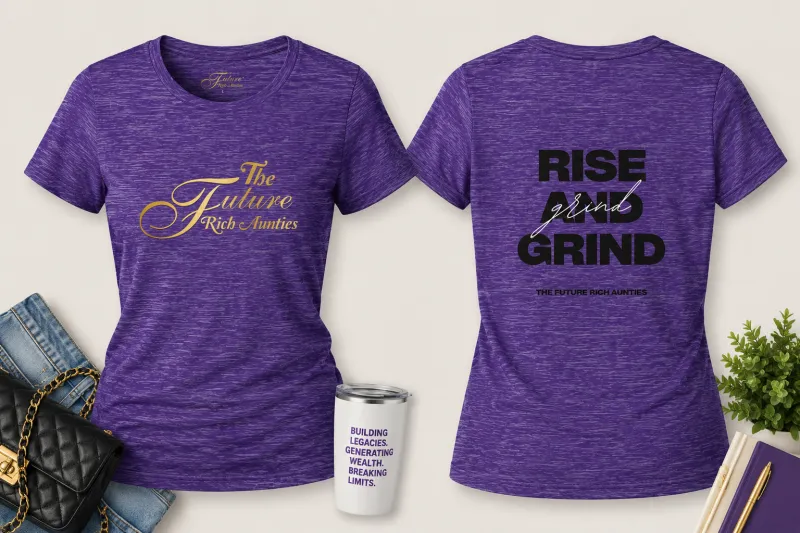 Future Rich Aunties® "Rise and Grind" Women's Softstyle Tee
